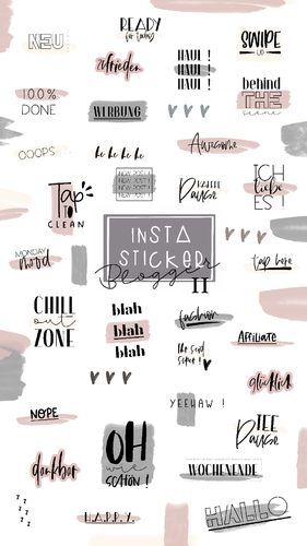 Instagram Story Sticker _ Blogger Set 2 _ 70+ Stück _ Download