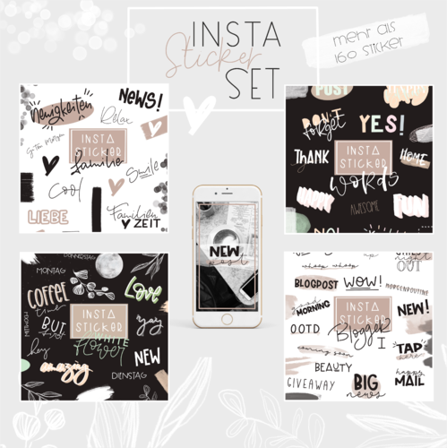Instagram Story Sticker _ 4er SET _ +160 Stück _ Download
