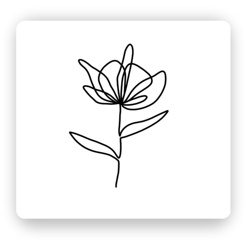 SVG _ Datei _ one line flower